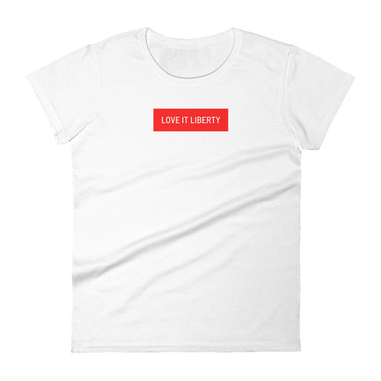 Women's Love it Liberty box logo short sleeve t-shirt